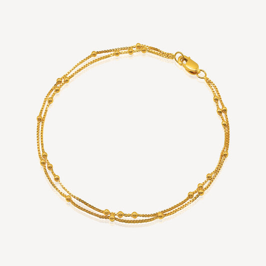 916 Gold Layer Beads Bracelet