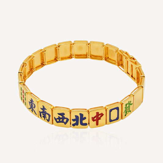 916 Gold Mahjong Bracelet