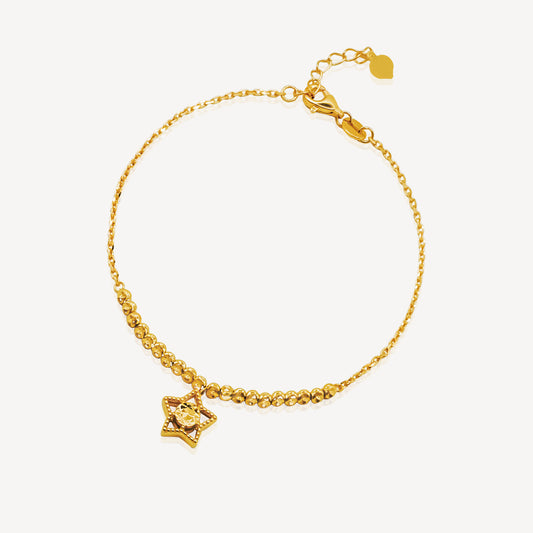 916 Gold Star Beads Bracelet