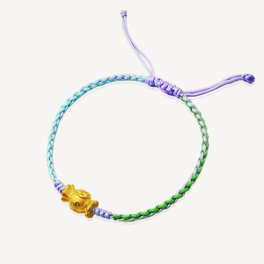 999 Gold Candy Rope Bracelet