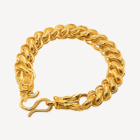 999 Gold Dragon Weave Bracelet