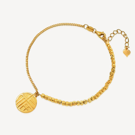 999 Gold Duo Chain Luck Bracelet