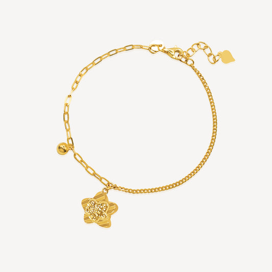 999 Gold Flower Bracelet