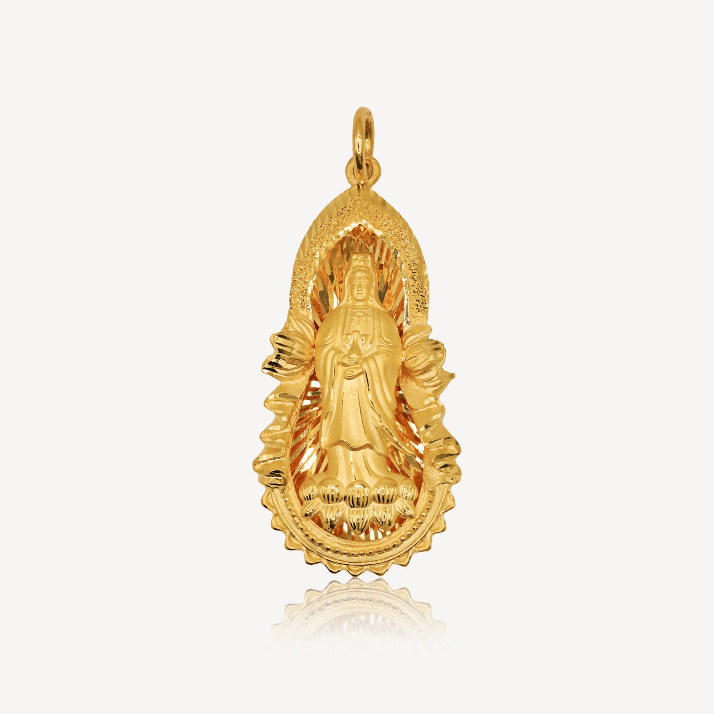 999 Gold Guan Yin 观音 Pendant (Small)