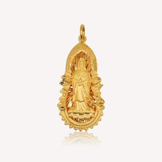 999 Gold Guan Yin 观音 Pendant (Small)