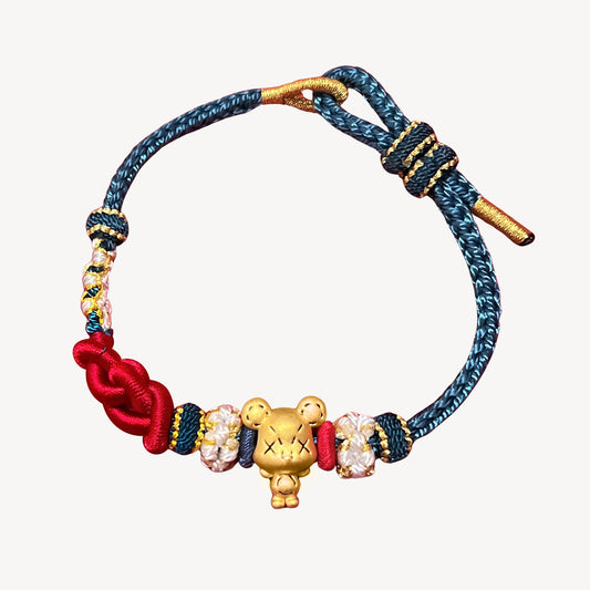 999 Gold Bear with Bracelet