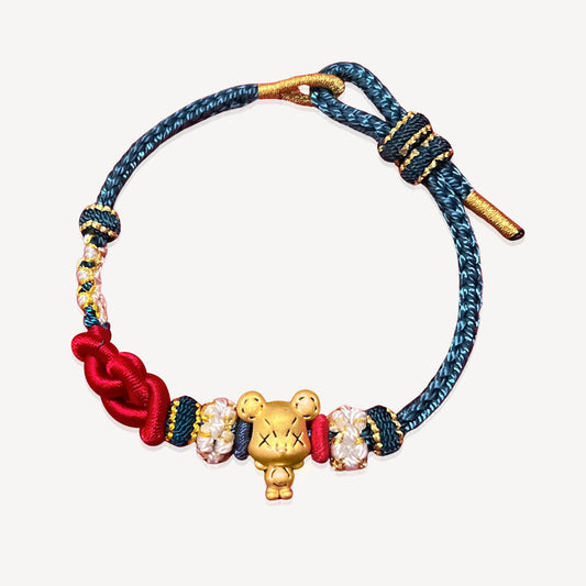 999 Gold Bear with Bracelet