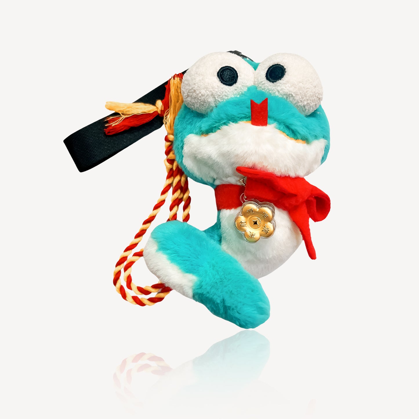 999 Gold Snake Plush Doll Charm Keychain