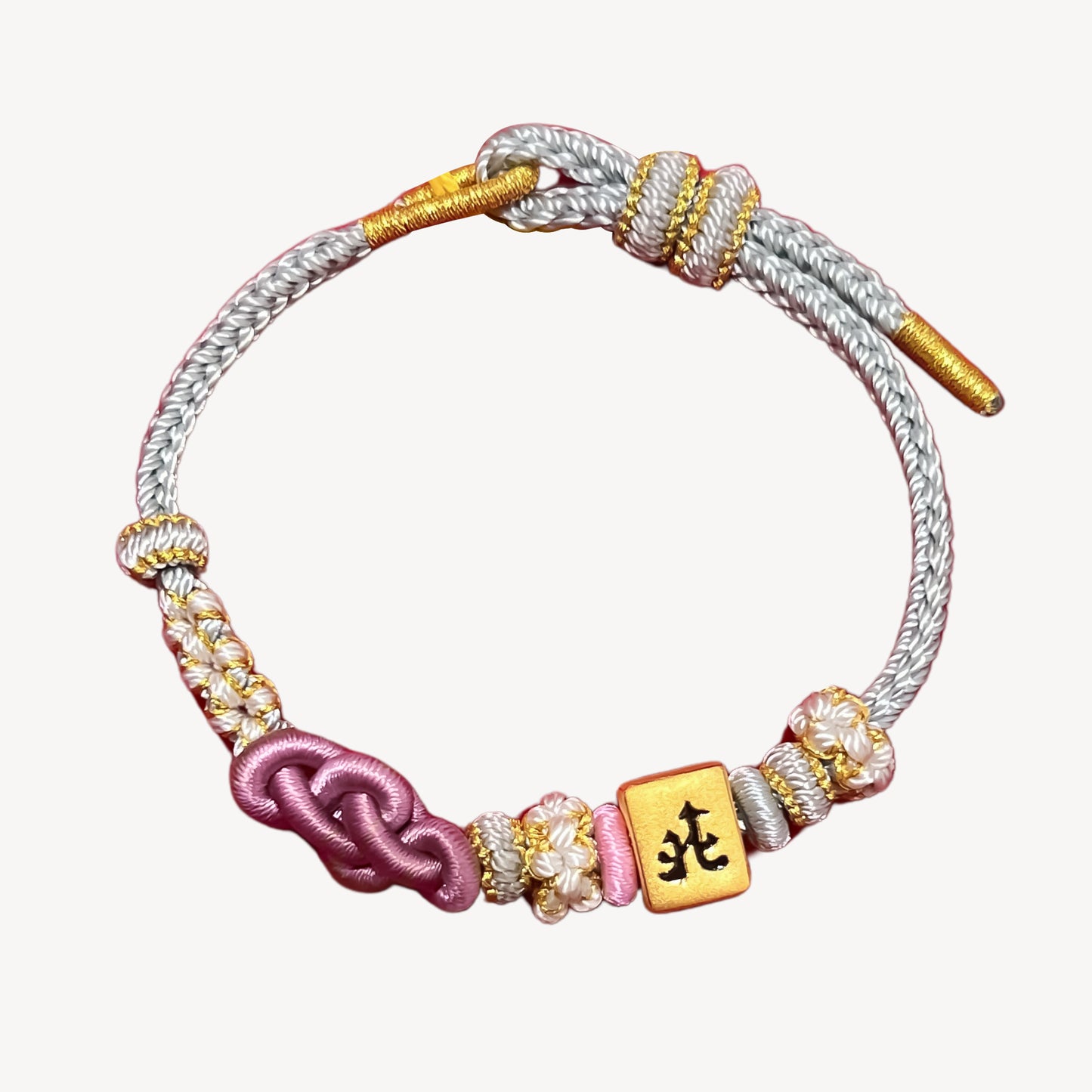 999 Gold Mahjong 北 with Bracelet