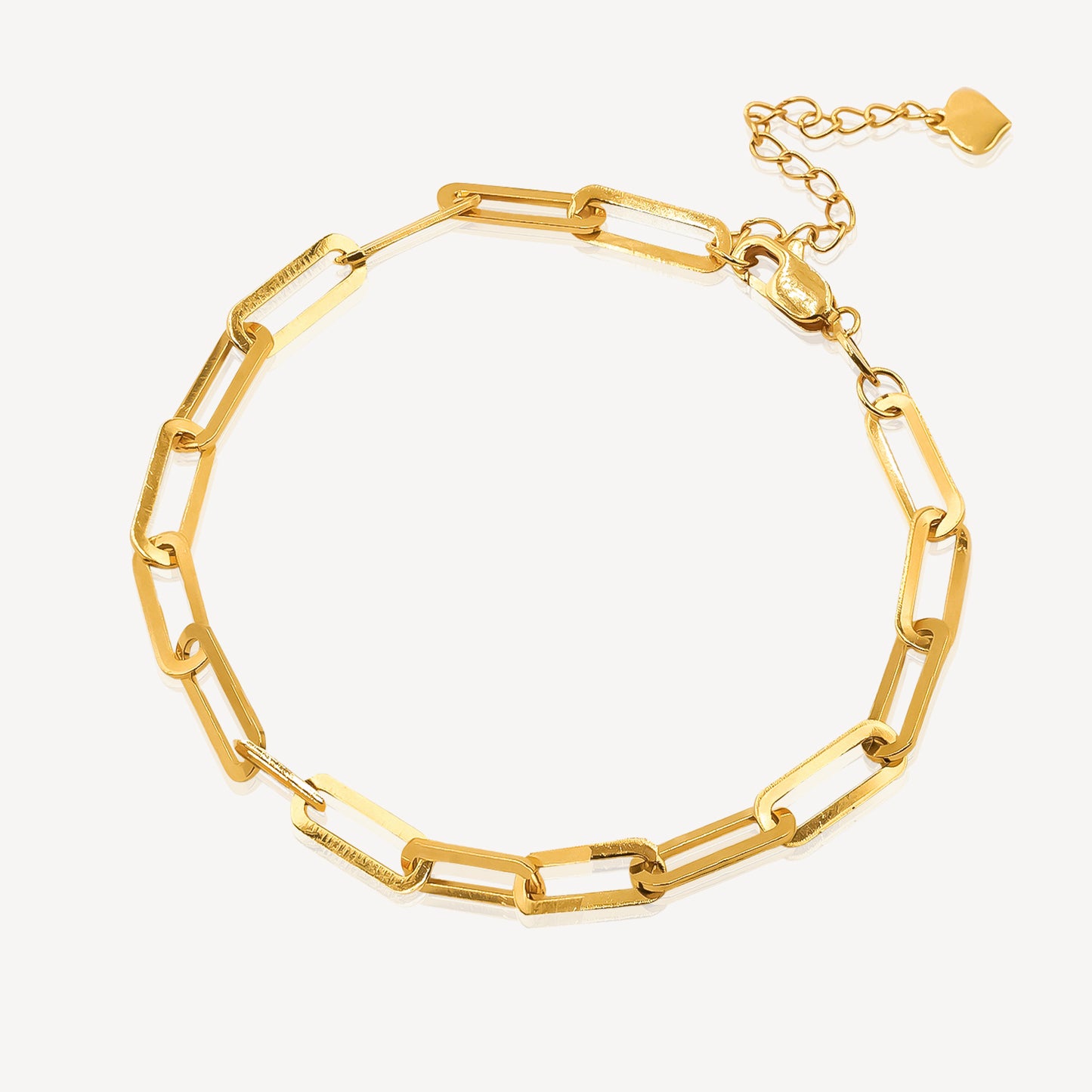 916 Gold Paperclip Bracelet