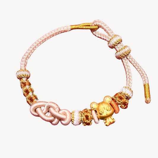 999 Gold Bear-V with Bracelet