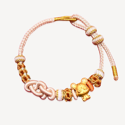 999 Gold Bear-V with Bracelet