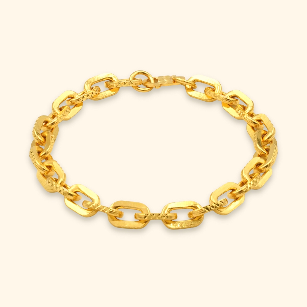 Buy Adabele 14k Gold-on Sterling Silver Dew Drops Singapore Chain Layering  Bracelet 7