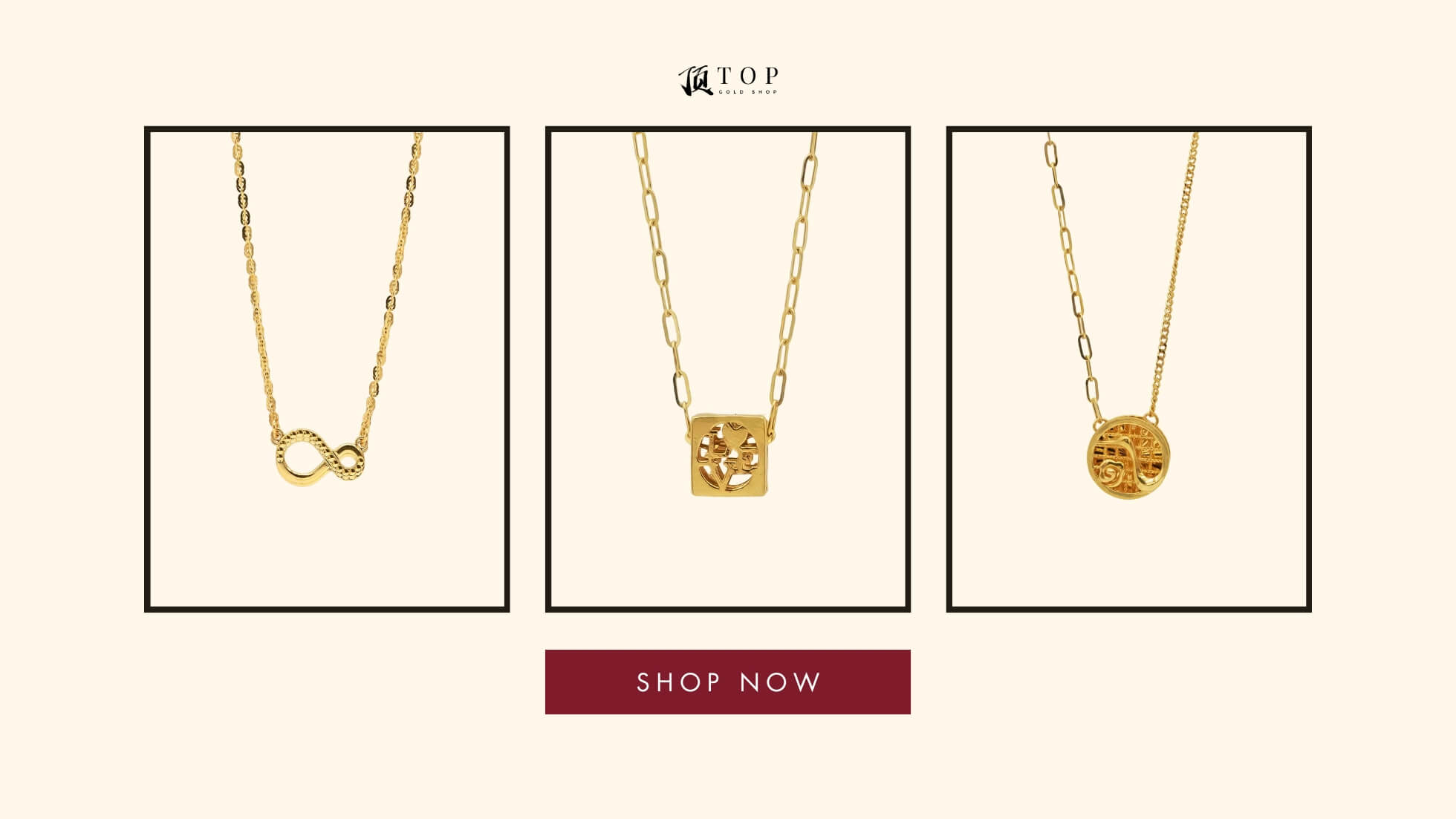 3 item necklace from top gold shop, to boost your gold jewellery style