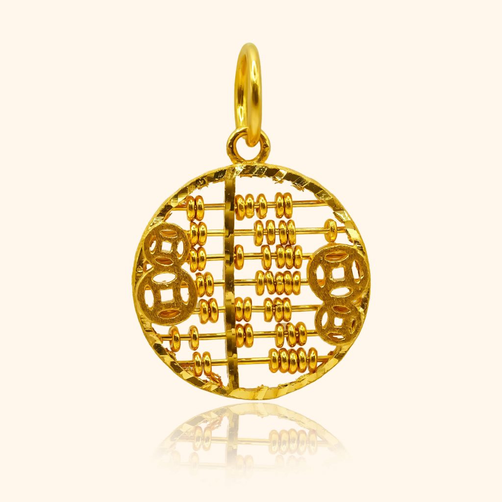 charm pendant product from top gold shop singapore design with fortune abacus charm pendant 916 gold