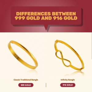 side to side gold bangle between 999 gold and 916 gold