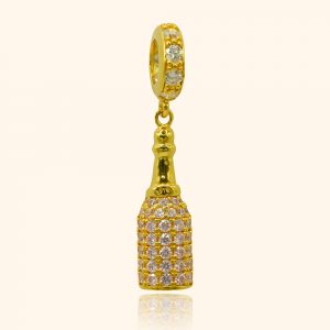 916 gold pendant with a bottle design from top gold shop singapore