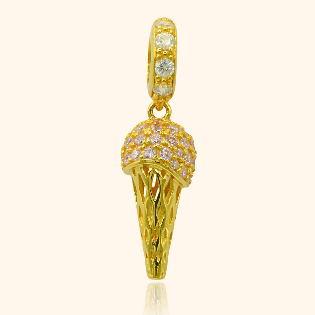 916 gold pendant with a ice cream design from top gold shop product the cheapest gold jewellery in singapore
