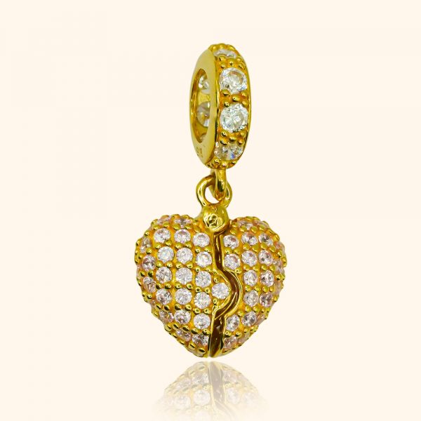 916 gold pendant with a open heart design from top gold shop product the cheapest gold jewellery in singapore