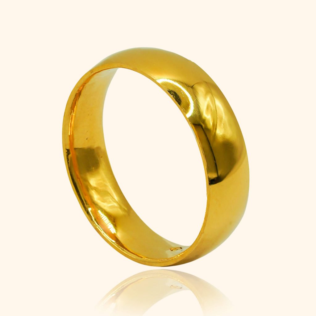 916 gold ring with a Polished Plain design from top gold shop