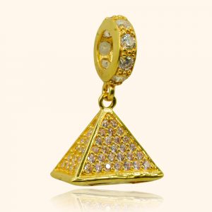 916 gold pendant with pyramid design from top gold shop singapore