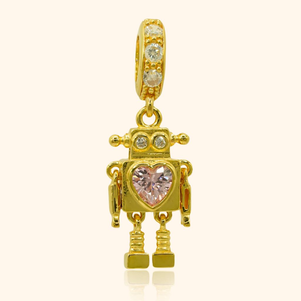 916 gold pendant with a robot design from top gold shop product the cheapest gold jewellery in singapore