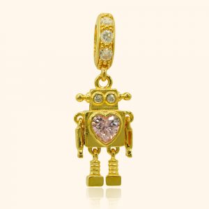 916 gold pendant with a robot design from top gold shop product the cheapest gold jewellery in singapore