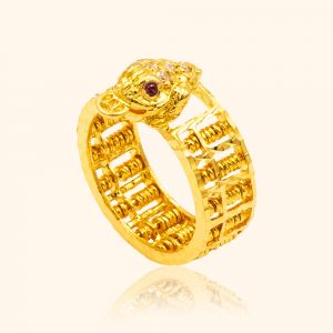 916 gold ring with a toad abacus design from top gold shop