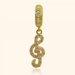 916 gold pendant with a treble design from top gold shop singapore