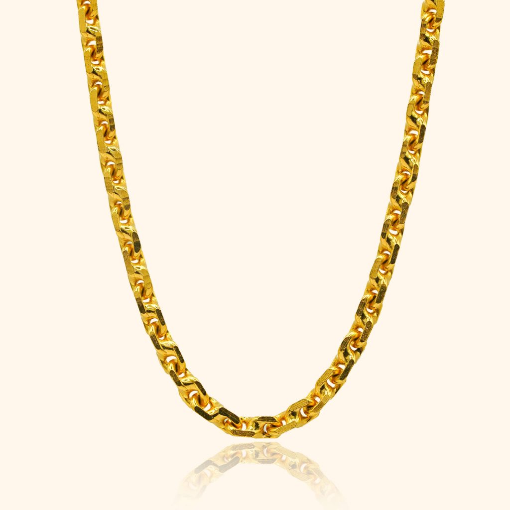 916 gold necklace with a wanzi design from top gold shop