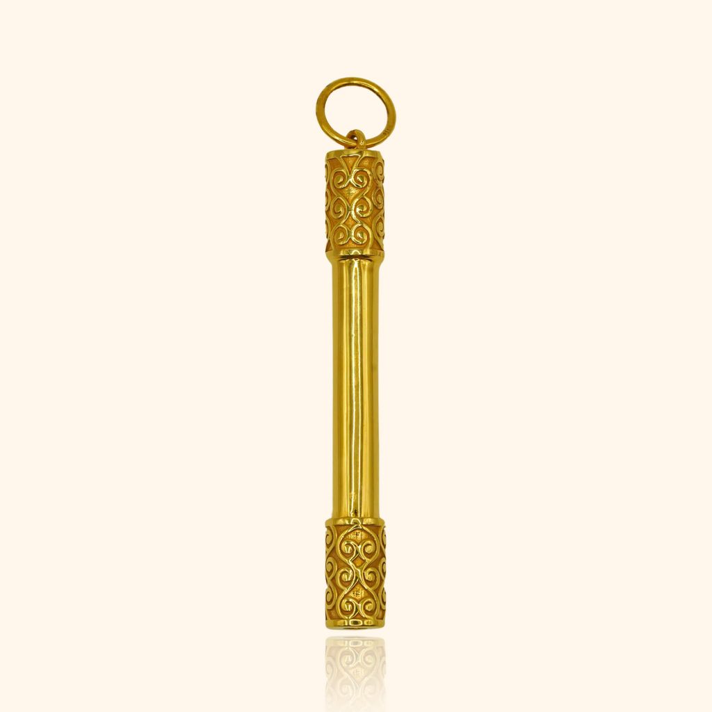 916 gold pendant with a wukong cudgel design from top gold shop singapore