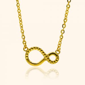 916 gold necklace with a infinity necklace design from top gold shop