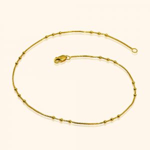 916 gold jewellery a anklet with a beads design from top gold shop a cheapest gold jewellery in singapore