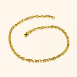 916 gold jewellery a anklet with a braid design from top gold shop a cheapest gold jewellery in singapore