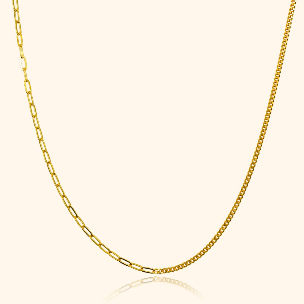 916 gold jewellery a necklace with a double link chain design from top gold shop a cheapest gold jewellery in singapore