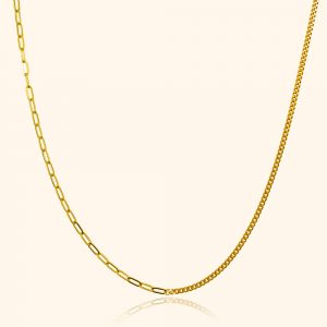 916 gold jewellery a necklace with a double link chain design from top gold shop a cheapest gold jewellery in singapore