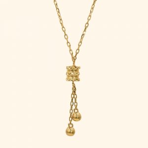 916 Gold duo ball necklace gold jewellery in singapore