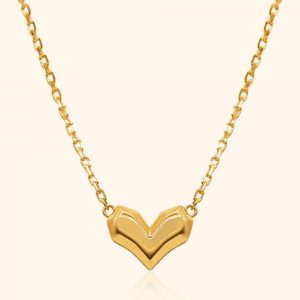 916 Gold heart necklace gold jewellery in singapore