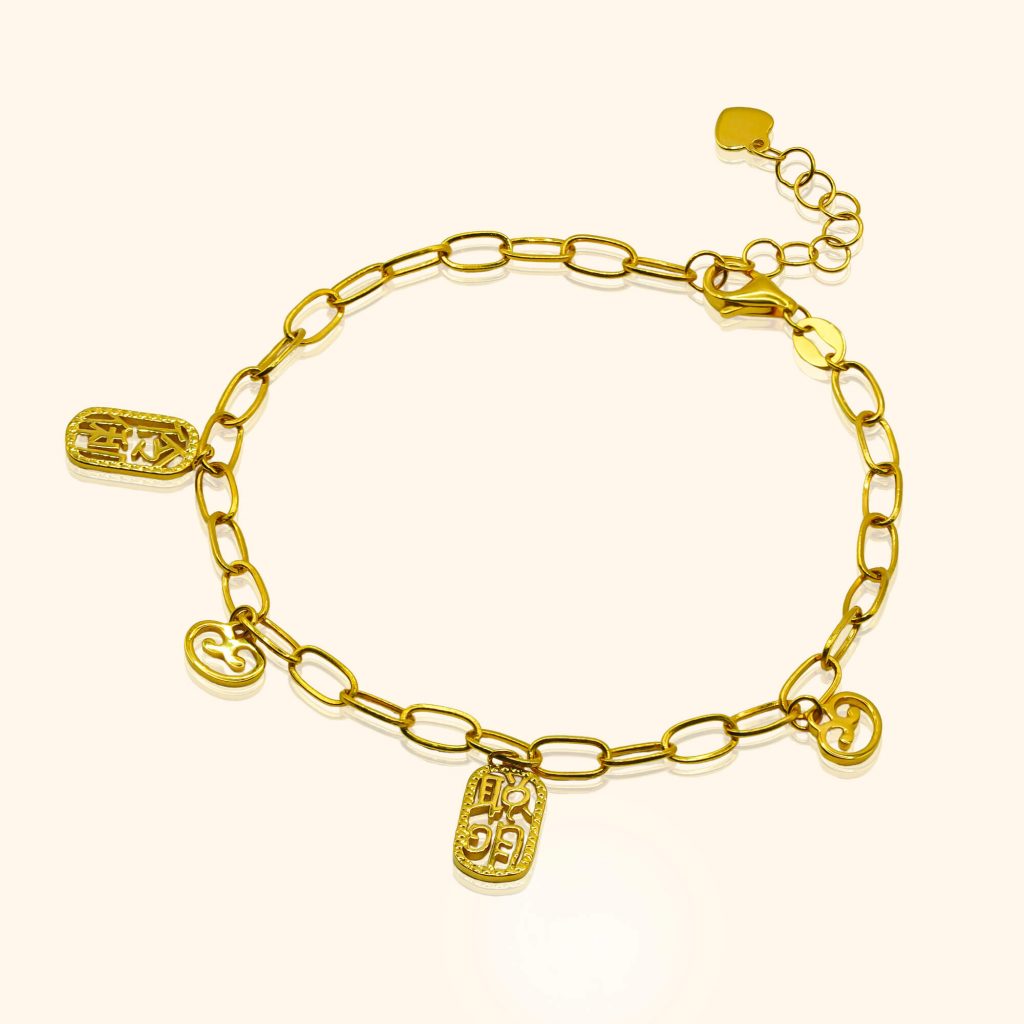 916 gold jewellery a bracelet with a intelligence design from top gold shop a cheapest gold jewellery in singapore