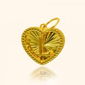 916 gold jewellery a pendant with a l heart design from top gold shop a cheapest gold jewellery in singapore