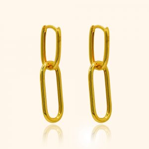 916 gold jewellery a earring with a paper clip design from top gold shop a cheapest gold jewellery in singapore