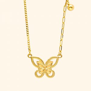 916 Gold butterfly dreams chain necklace gold jewellery in singapore