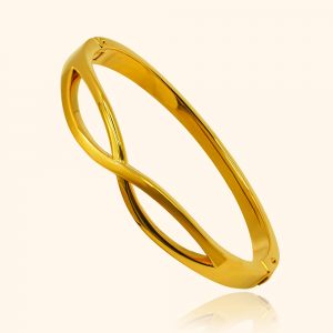 916 gold jewellery a bangle with a infinity design from top gold shop a cheapest gold jewellery in singapore