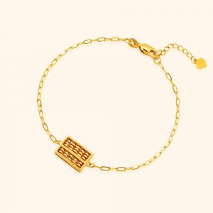 916 Gold Abacus Rectangle Bracelet gold jewellery in singapore
