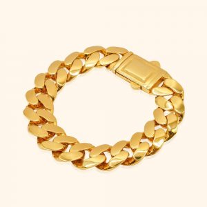 916 Gold Bold Cuban Bracelet gold jewellery in singapore