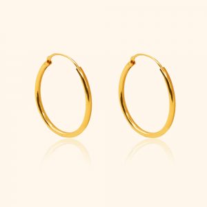 916 gold classic hoop earrings gold jewellery in singapore