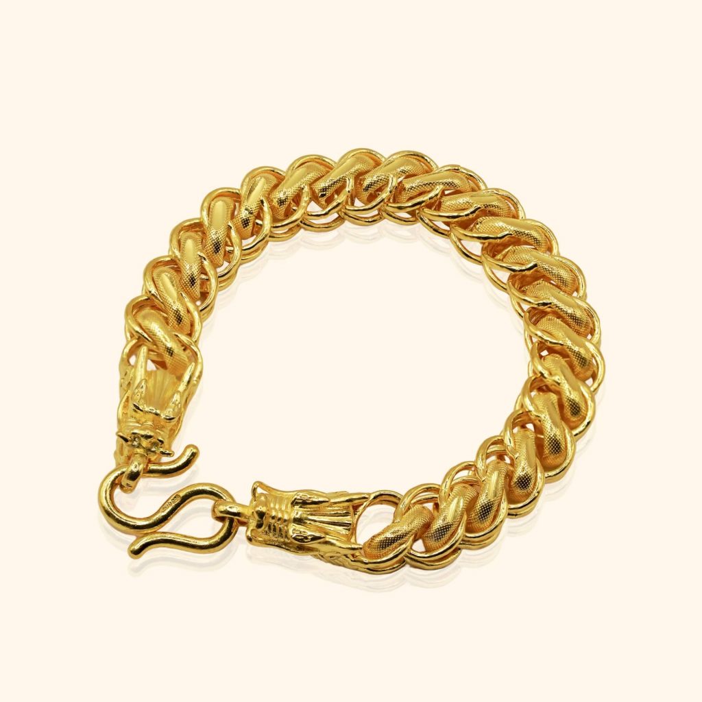 916 Gold Dragon Weave Bracelet gold jewellery in singapore