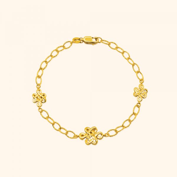 916 Gold Luck Knots Bracelet gold jewellery in singapore