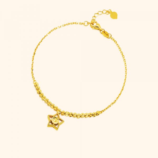 916 Gold Star Beads Bracelet gold jewellery in singapore