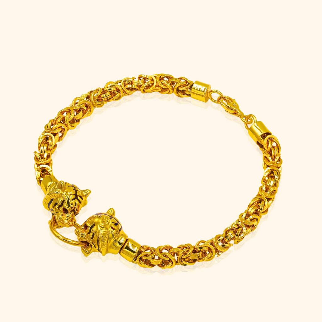 916 Gold Twin Lion Bracelet gold jewellery in singapore